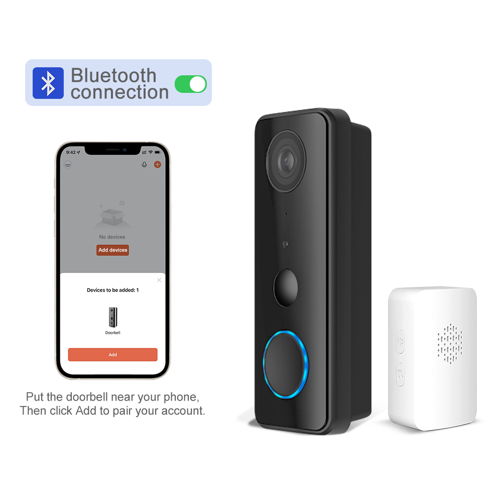 Wifi Doorbell Camera - 2MP 1080P Tuya APP Bluetooth Low