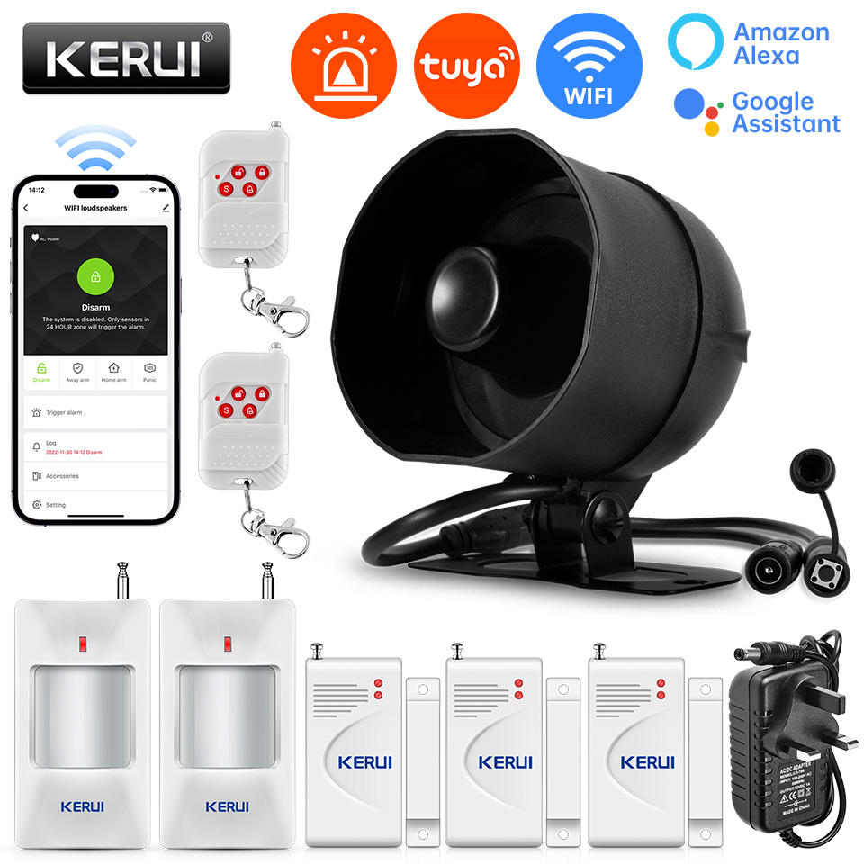 Smart Home Ecosystems - KERUI 120db Siren Alarm System WiFi