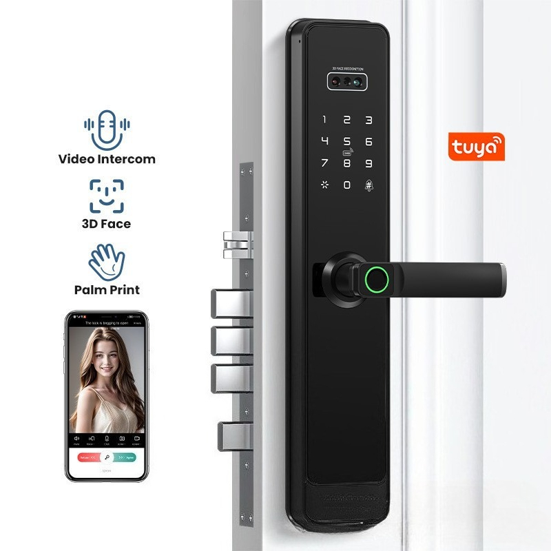 Wifi Doorbell Camera - EGFirtor Semi-automaticTuya Fingerprint Password Lock Home
