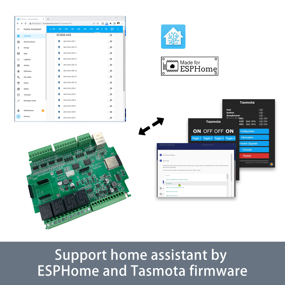 KC868-A4S ESP32 ESPhome Tasmot - Smart Home Mqtt review and price