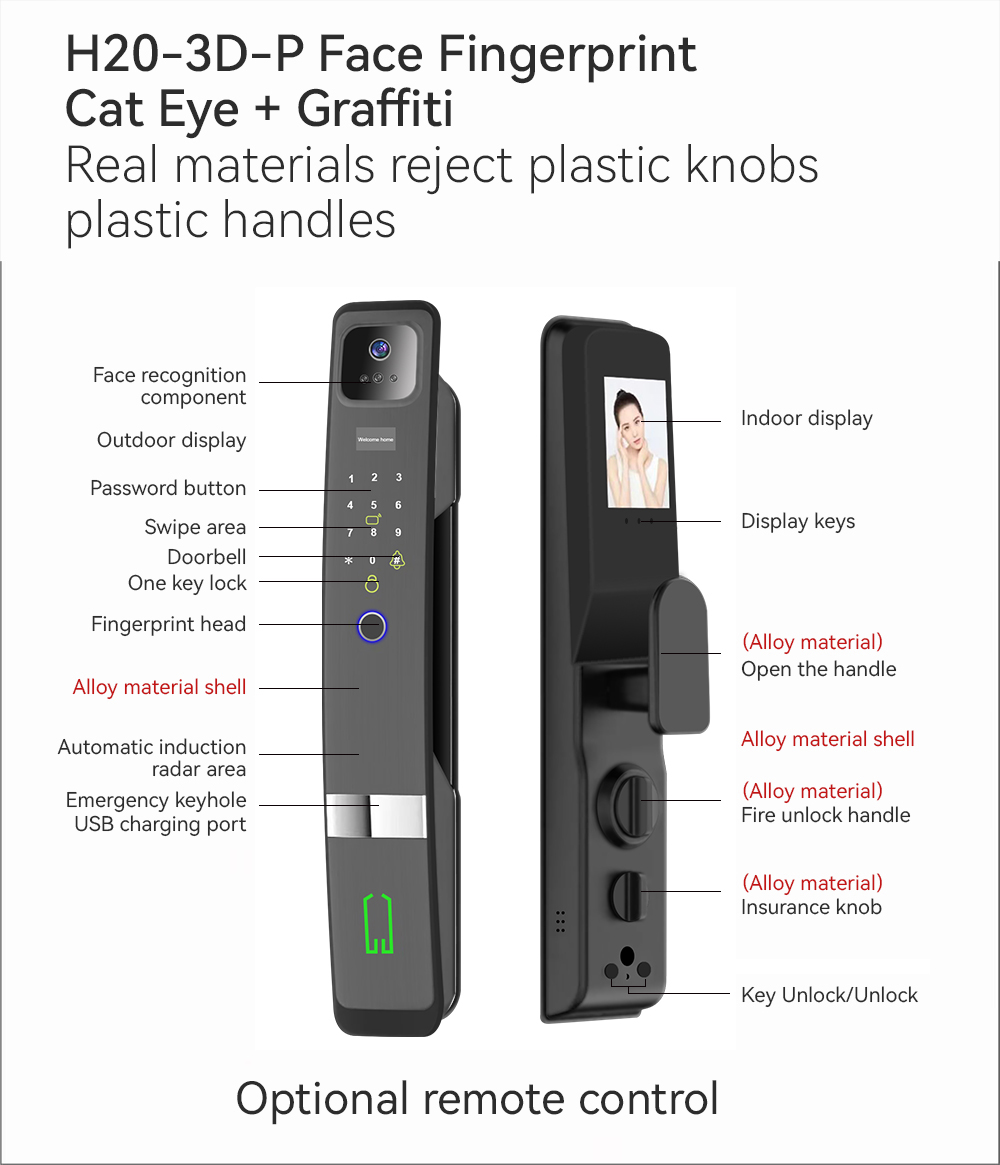 Tuya Wifi Fingerprint 3D Face  - Wifi Doorbell Camera review and price