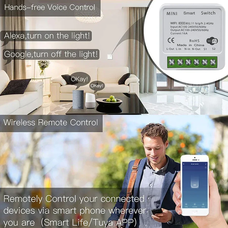 16A 20A Tuya Smart WiFi Switch - Smart Home Remote Control review and price