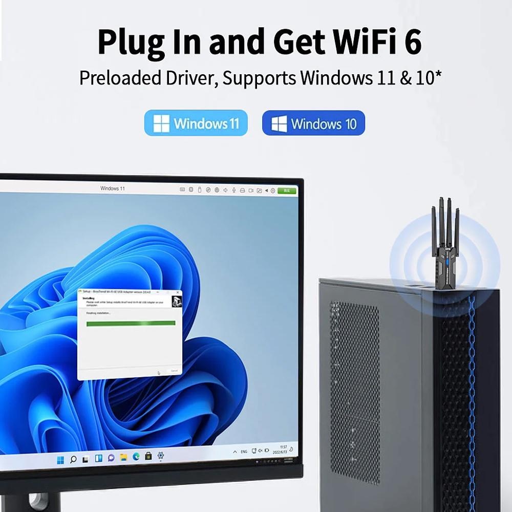 WiFi 6 USB 3 0 Adapter 1800 Mb - Smart Home For Pc review and price