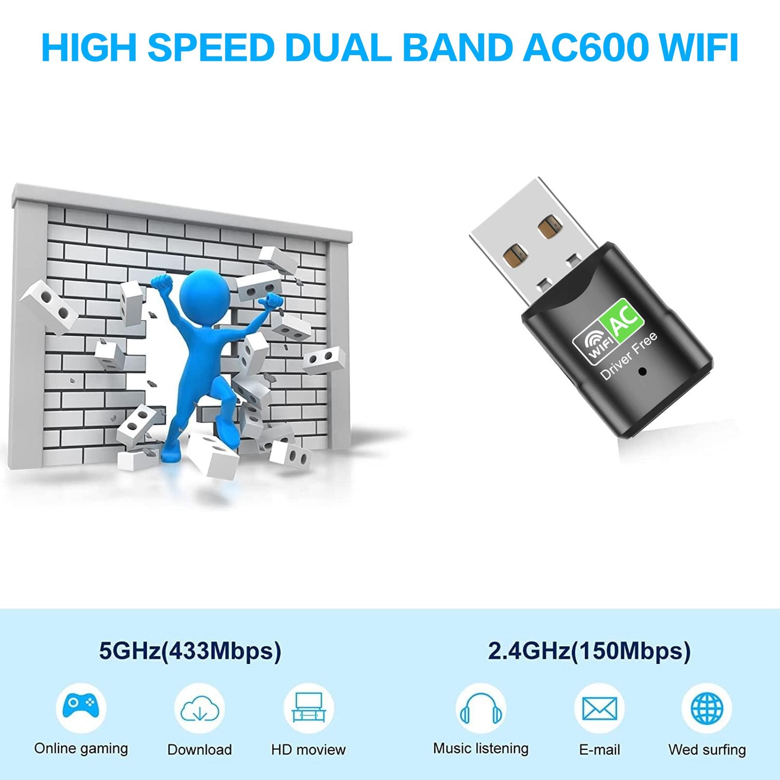 AC600 USB WiFi Adapter, Dual B - Smart Home For Pc review and price